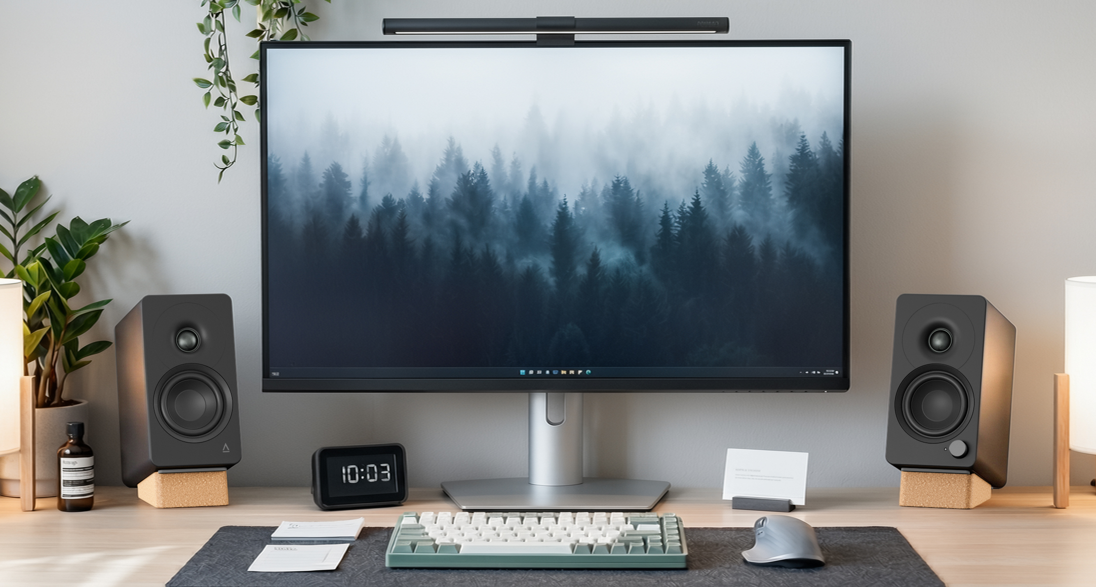 Чёрные Creative XF1 в том же интерьере