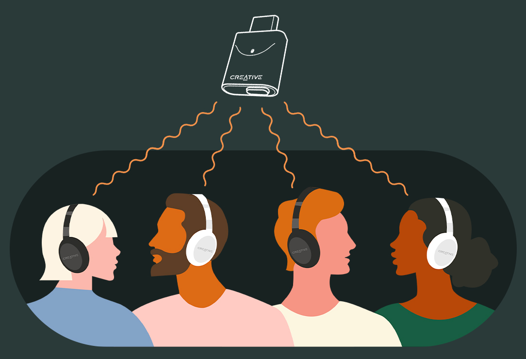 Передача звука нескольким LE Audio-приёмникам