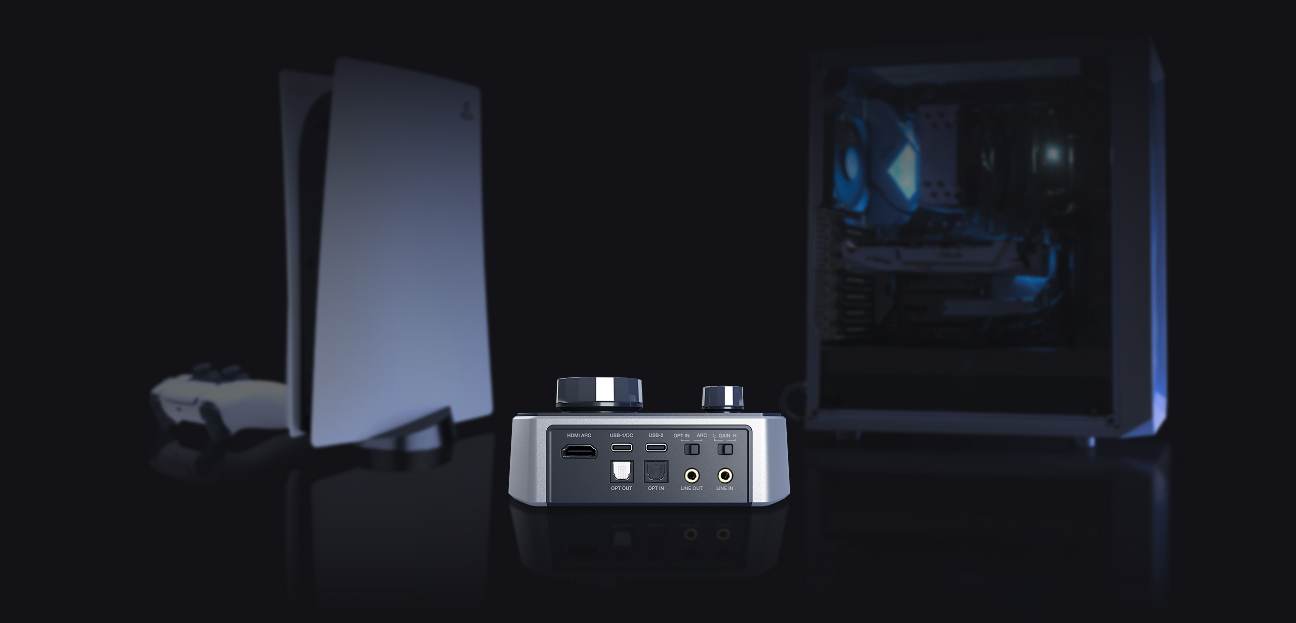 Разъёмы Sound Blaster G8