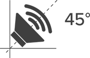 Схема наклона излучателя на 45°