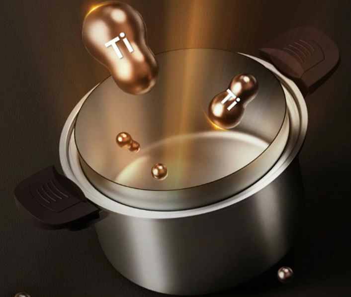 Кастрюля-скороварка Xiaomi Crystal Kitchen Titanium Micro-Pressure Cooking Pot 28cm (JC-WYG01)
