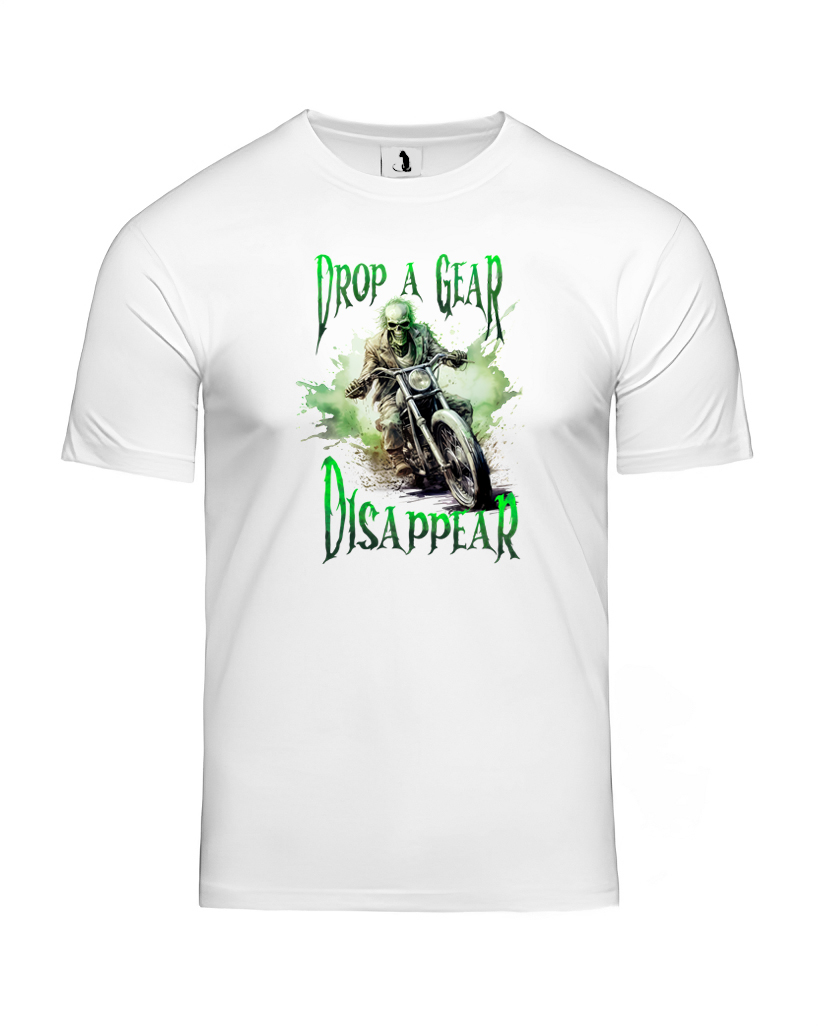 Образец unisex футболки Drop a Gear Disappear классического прямого кроя Футболка Drop a Gear Disappear unisex классического прямого кроя