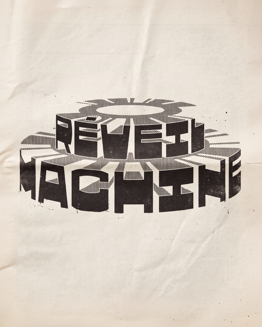 Photo: J&eacute;r&eacute;my Raucq . License: All Rights Reserved . / fontsinuse.com / https://fontsinuse.com/uses/79102/reveil-machine