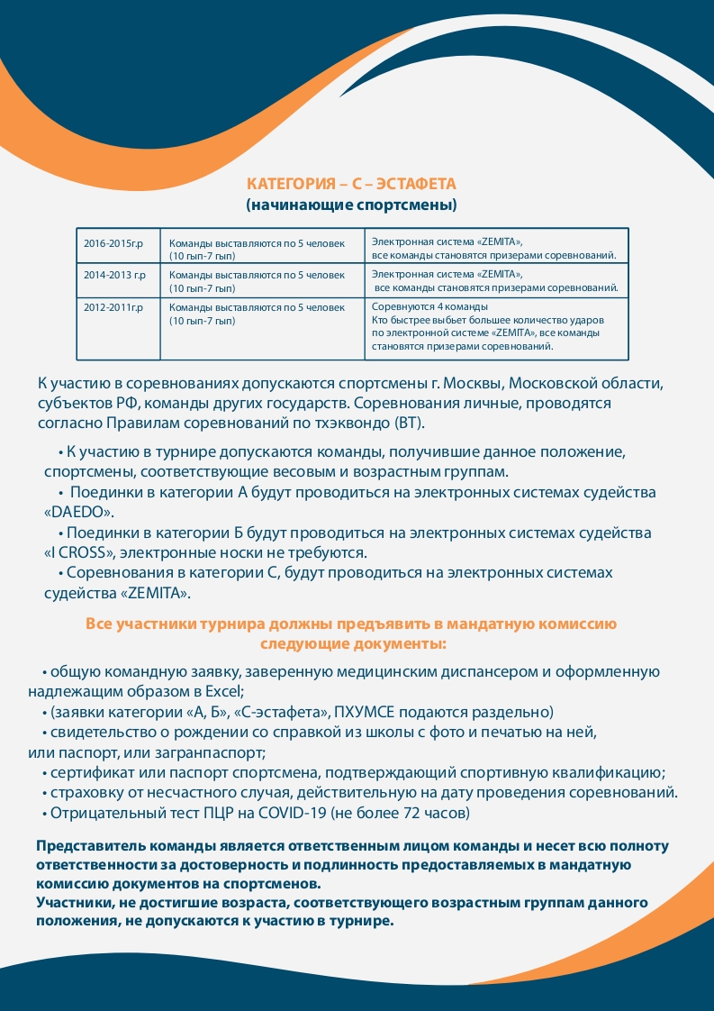 Открытый турнир по тхэквондо Одинцовского городского округа, который состоится 11-12&nbsp;декабря 2021г.
