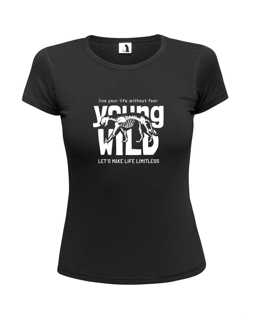 Женская футболка Young and wild приталенного кроя Футболка Young and wild женская приталенная