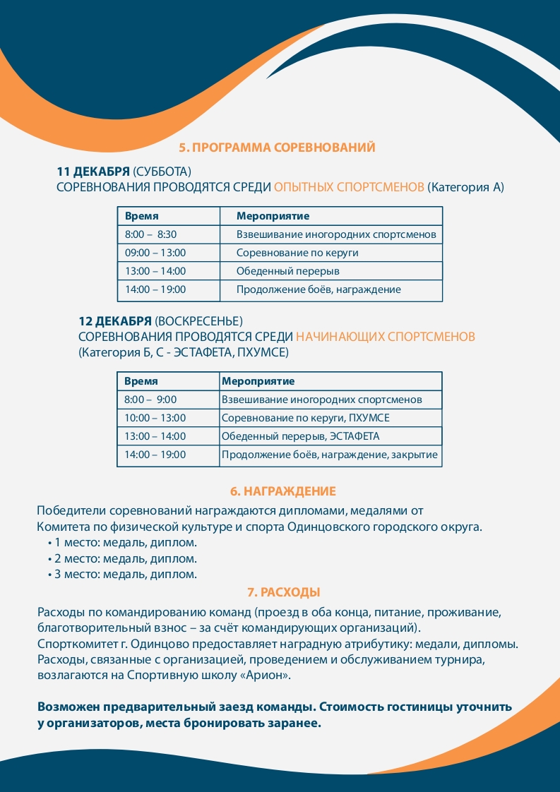 Открытый турнир по тхэквондо Одинцовского городского округа, который состоится 11-12&nbsp;декабря 2021г.