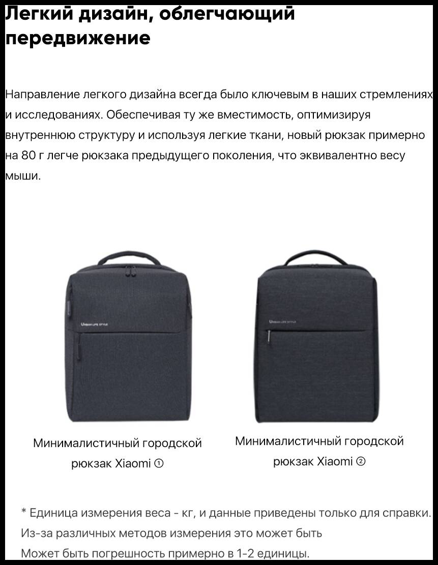 Рюкзак Xiaomi Urban Backpack 2