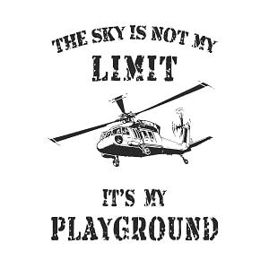 Принт с вертолетом The sky is not my limit