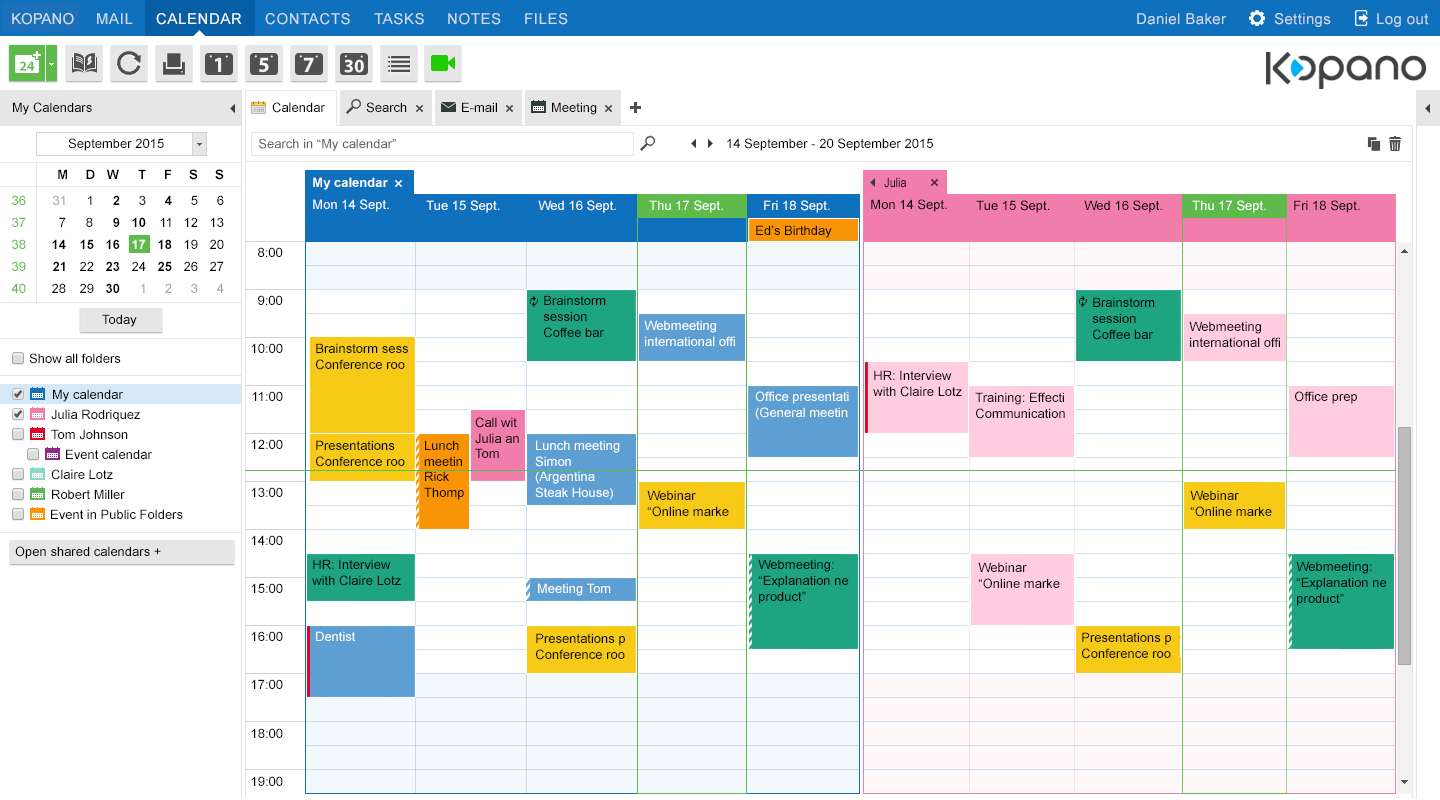 Kopano Calendar