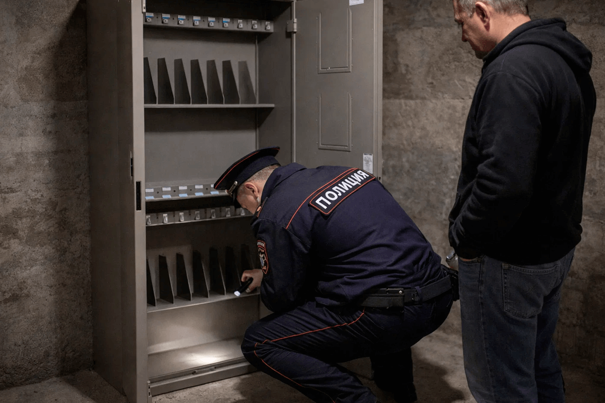 Досмотр оружейного сейфа Досмотр оружейного сейфа