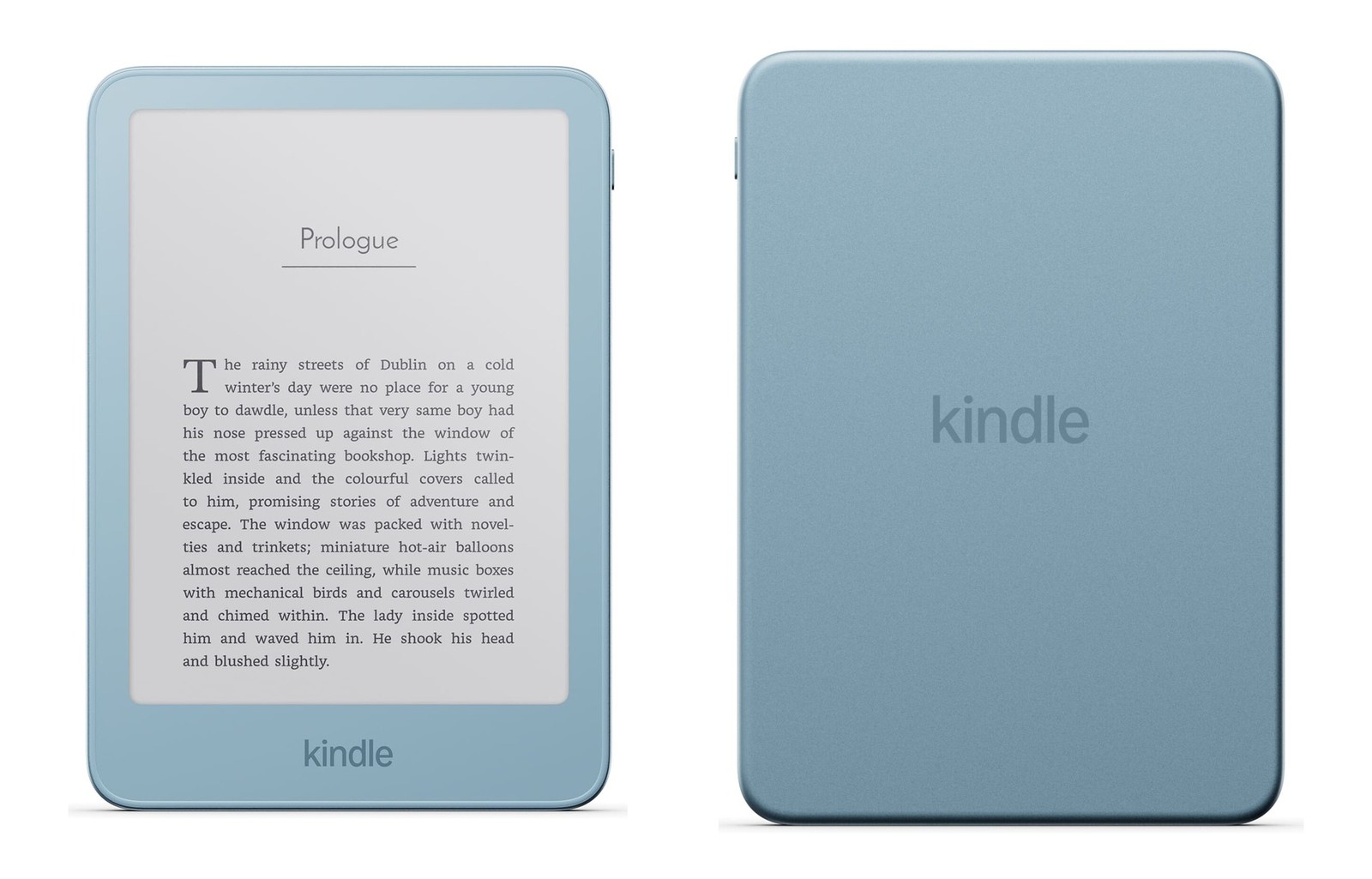 Amazon Kindle 2026 Alpine Sky спереди и сзади — официальное фото Amazon