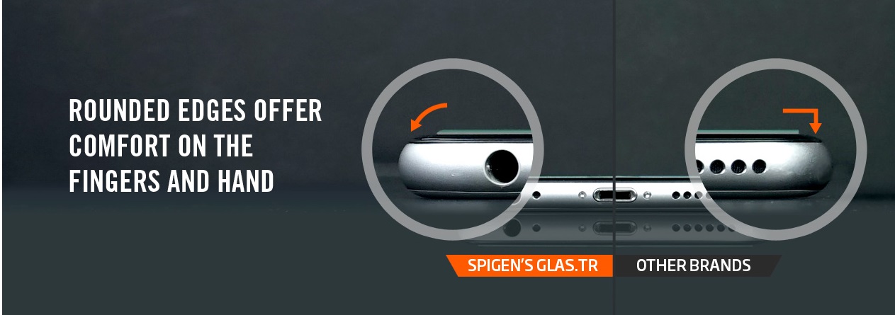 Противоударное стекло с олеофобным покрытием Spigen Screen Protector GLAS.tR SLIM HD 9H Hardness для iPhone 6 Plus / 6S Plus.