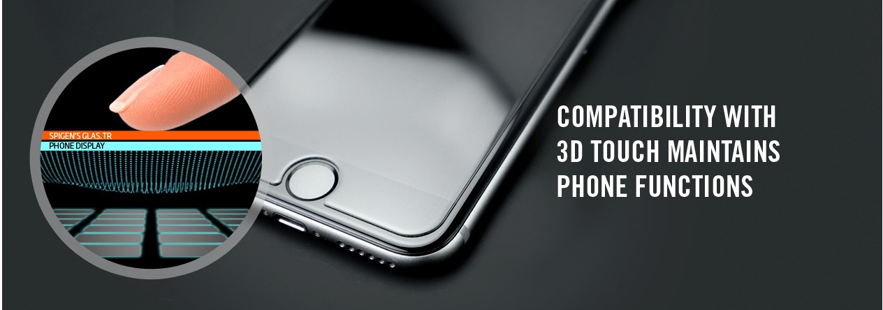Противоударное стекло с олеофобным покрытием Spigen Screen Protector GLAS.tR SLIM HD 9H Hardness для iPhone 6 Plus / 6S Plus.