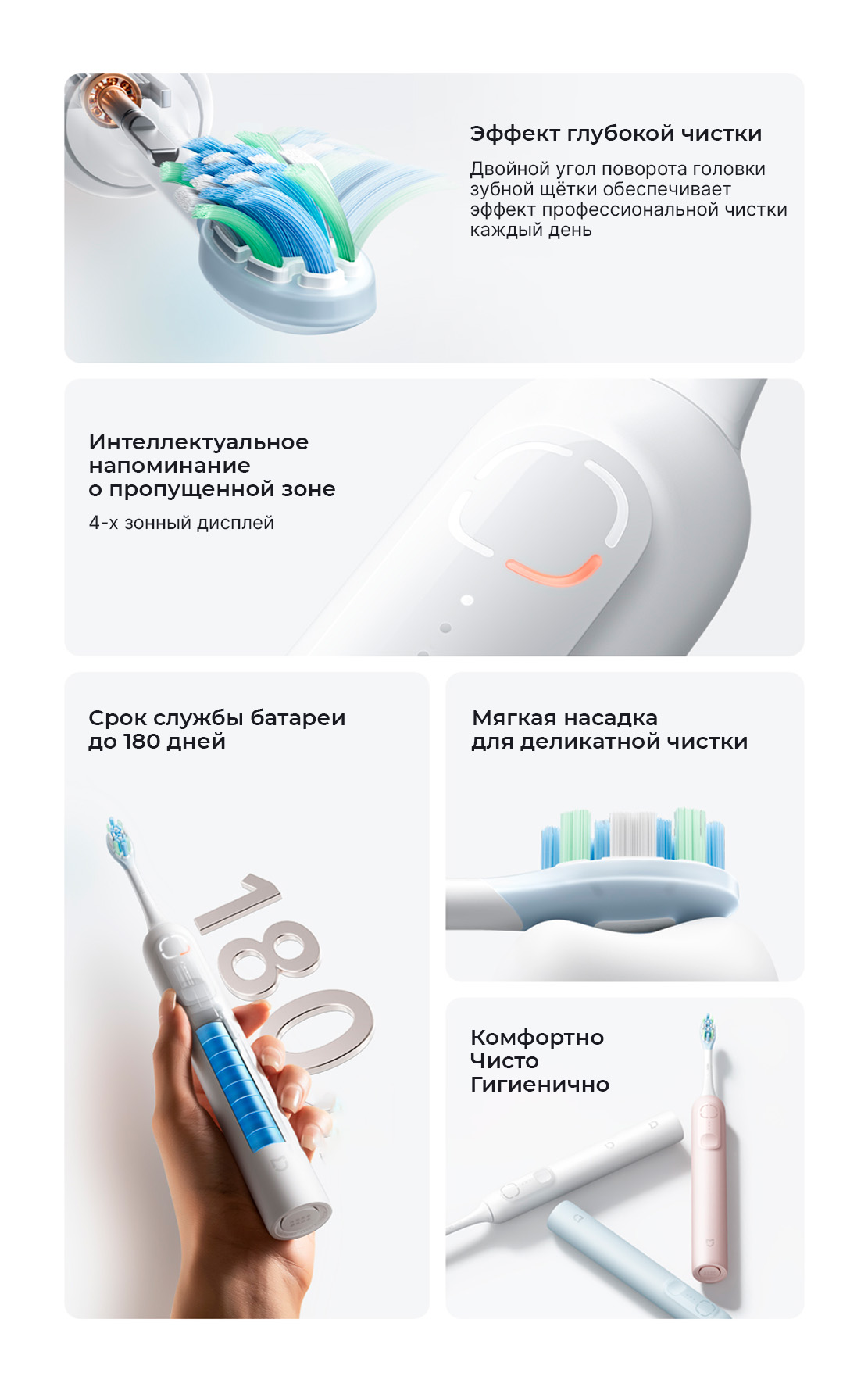 Электрическая зубная щетка Xiaomi Mijia Sonic Electric Toothbrush MES609