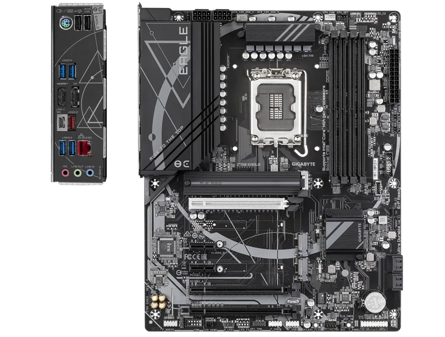 Панель ввода-вывода и плата GIGABYTE Z790 EAGLE