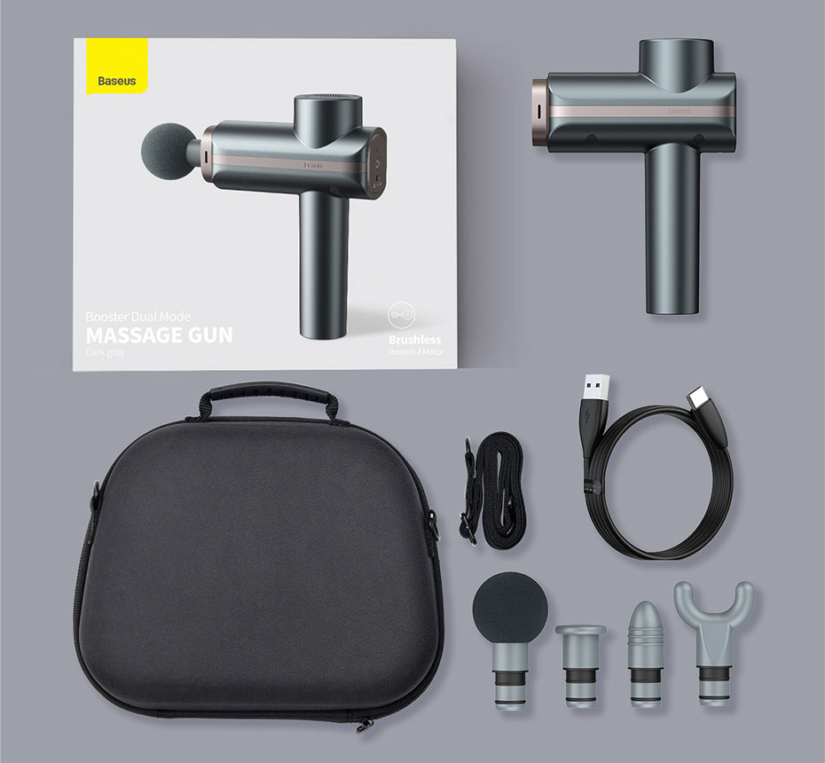 Перкуссионный массажёр Baseus Booster Dual Mode Massage Gun