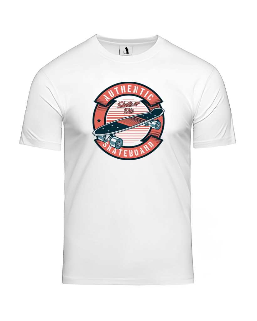 Образец футболки Authentic skateboard unisex классического прямого кроя Футболка Authentic skateboard unisex