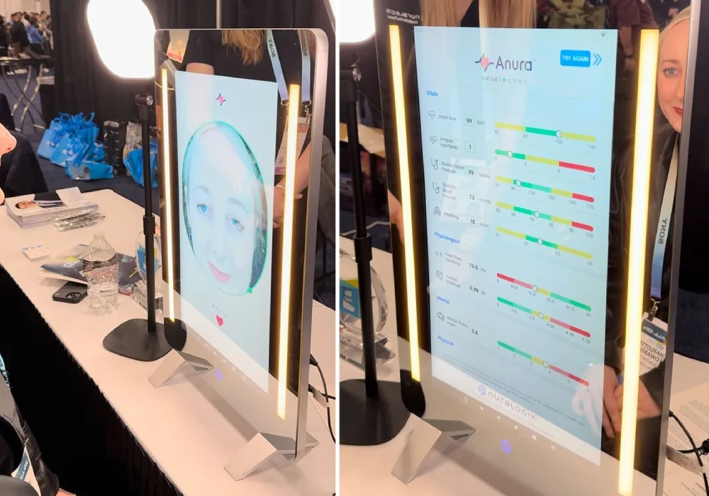 Умное зеркало Longevity Mirror от NuraLogix на CES 2026 Умное зеркало Longevity Mirror NuraLogix на выставке CES 2026