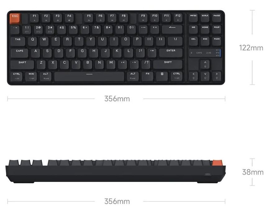Клавиатура беспроводная механическая Xiaomi TKL Linear Axis VC-Pro (JXJP02MW)