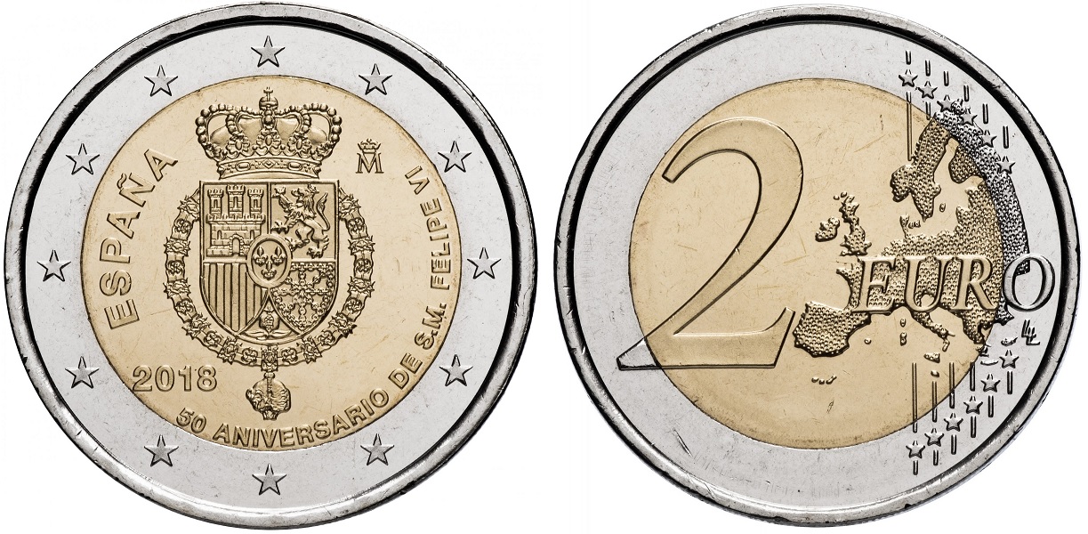 2 евро Испании 2018