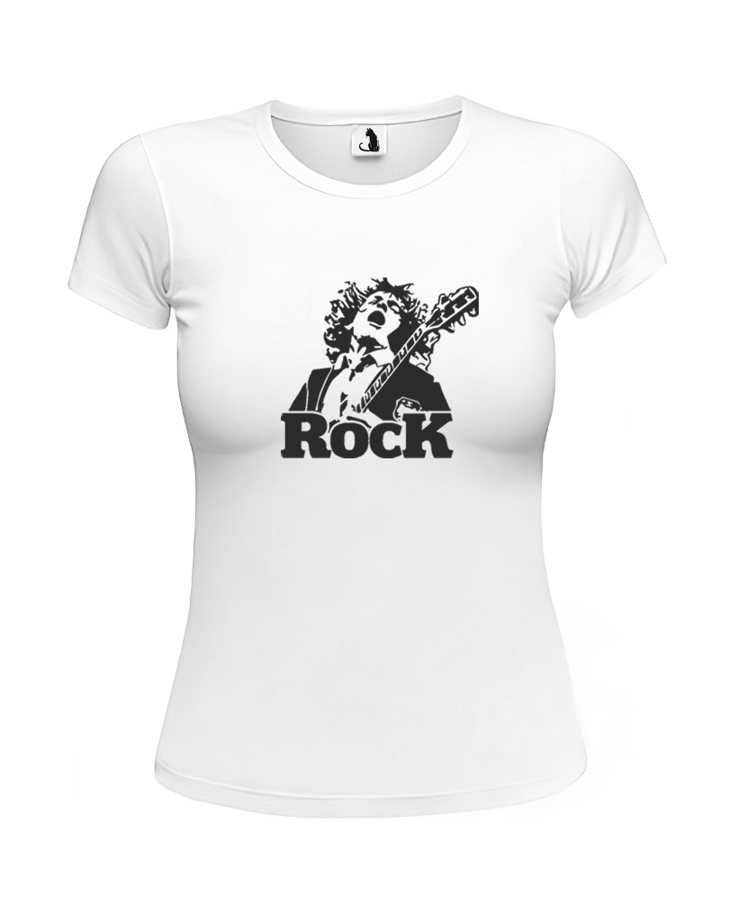 Образец женской футболки Rock приталенного кроя Футболка женская Rock приталенная