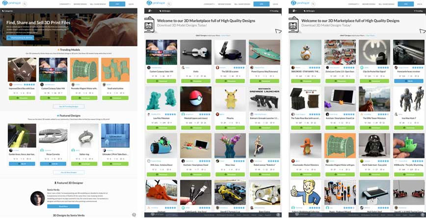 Модели для 3д принтера бесплатно pinshape.com
