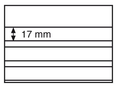 Планшет для марок Standard 158x113 мм, 3 полоски, черная основа, уп. 100 шт