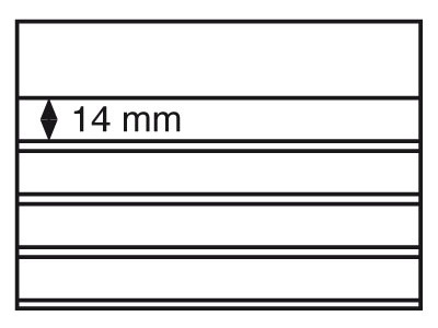 Планшет для марок Standard 158x113 мм, 4 полоски, черная основа, уп. 100 шт