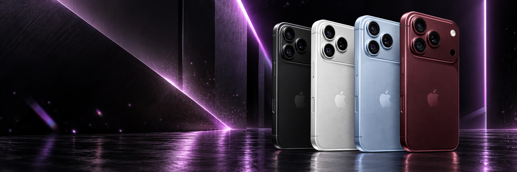 Apple iPhone 18 Pro в цветах Black, Silver, Glacier и Burgundy