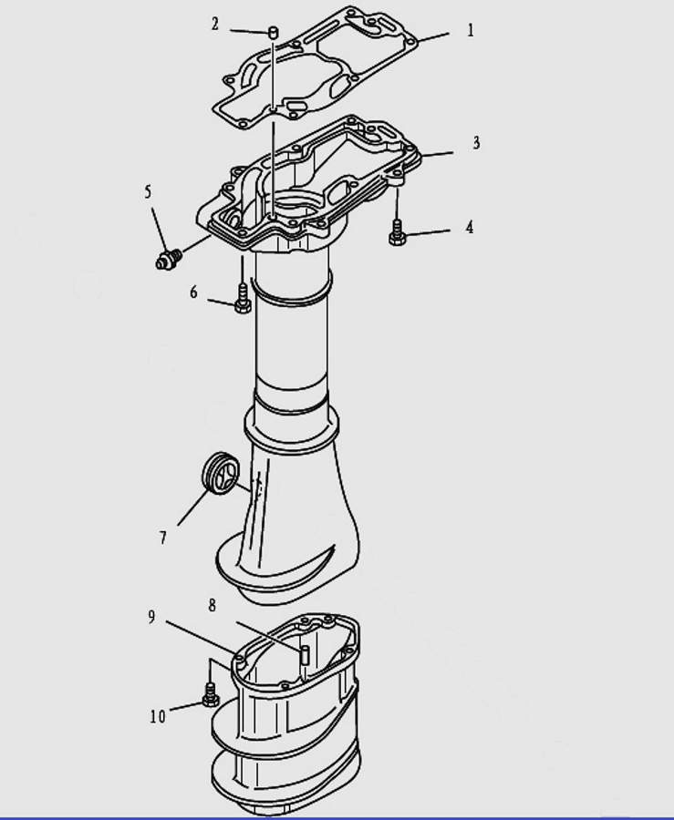 Запчасти корпуса лодочного мотора T9.8 Sea-PRO