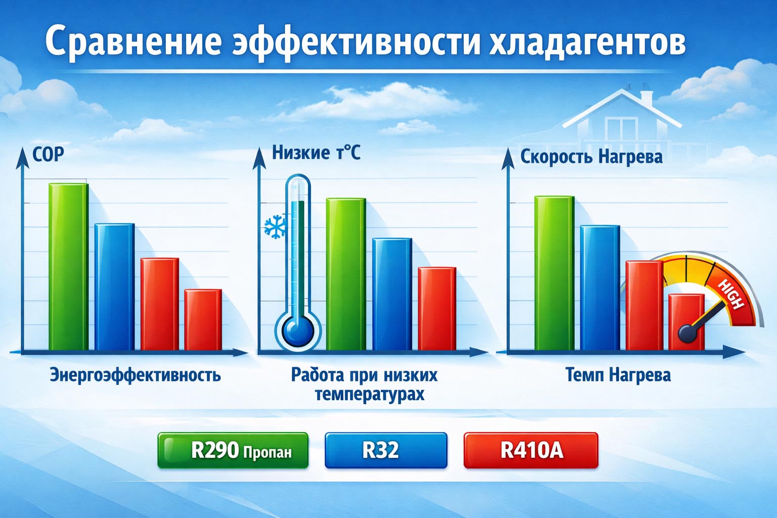 Сравнение хладагентов R290