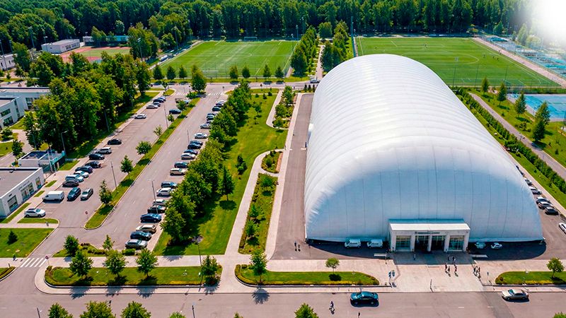 Так выглядит воздухоопорное сооружение на реальном объекте