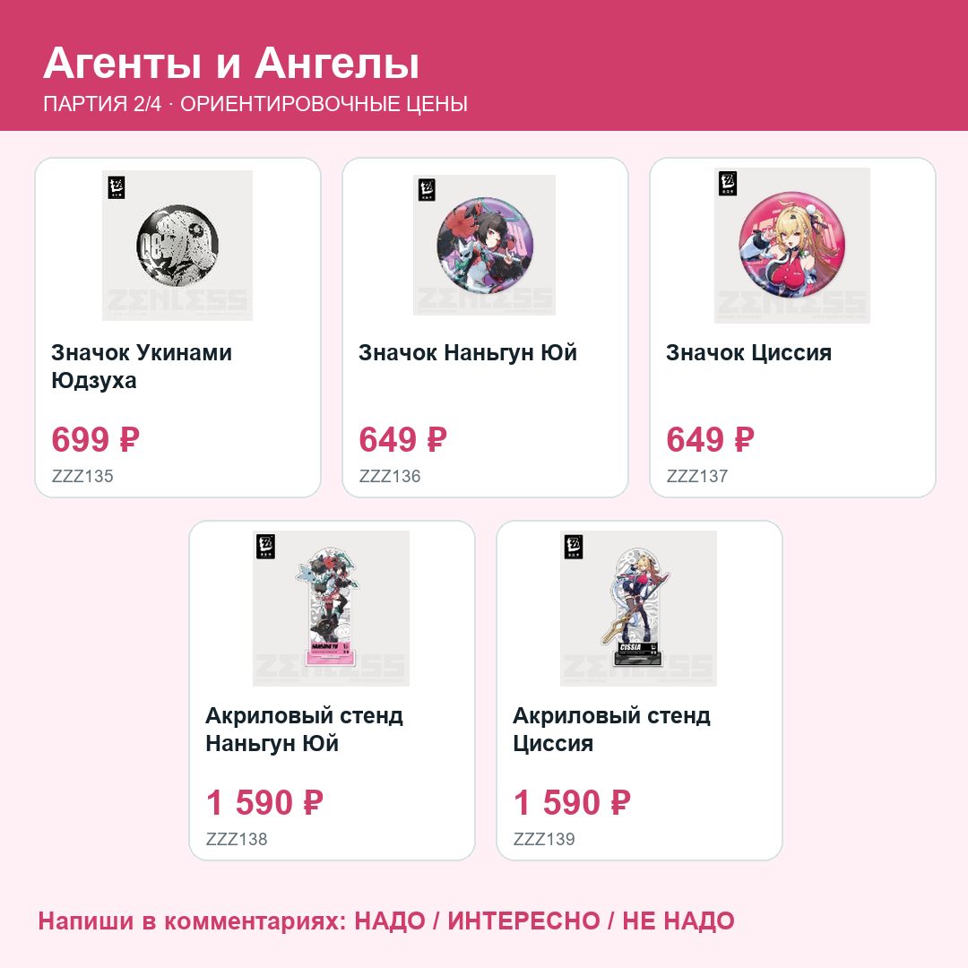 Товары партии 02_zzz_agents: фото, названия и ориентировочные цены