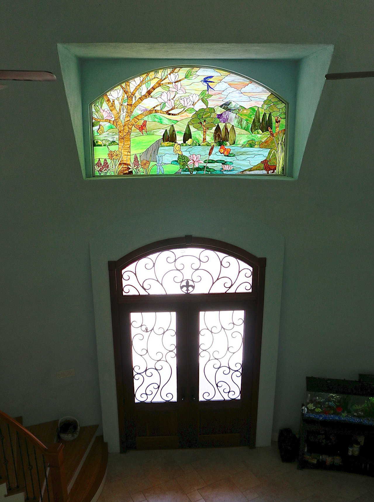 витраж в купольном доме