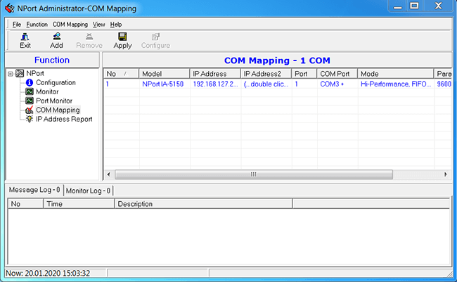 COM Mapping сохранение настроек