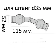 Эркерный соединитель для деревянных штанг Винтаж d35 мм.jpg