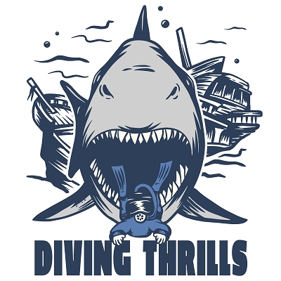 принт Diving Thrill