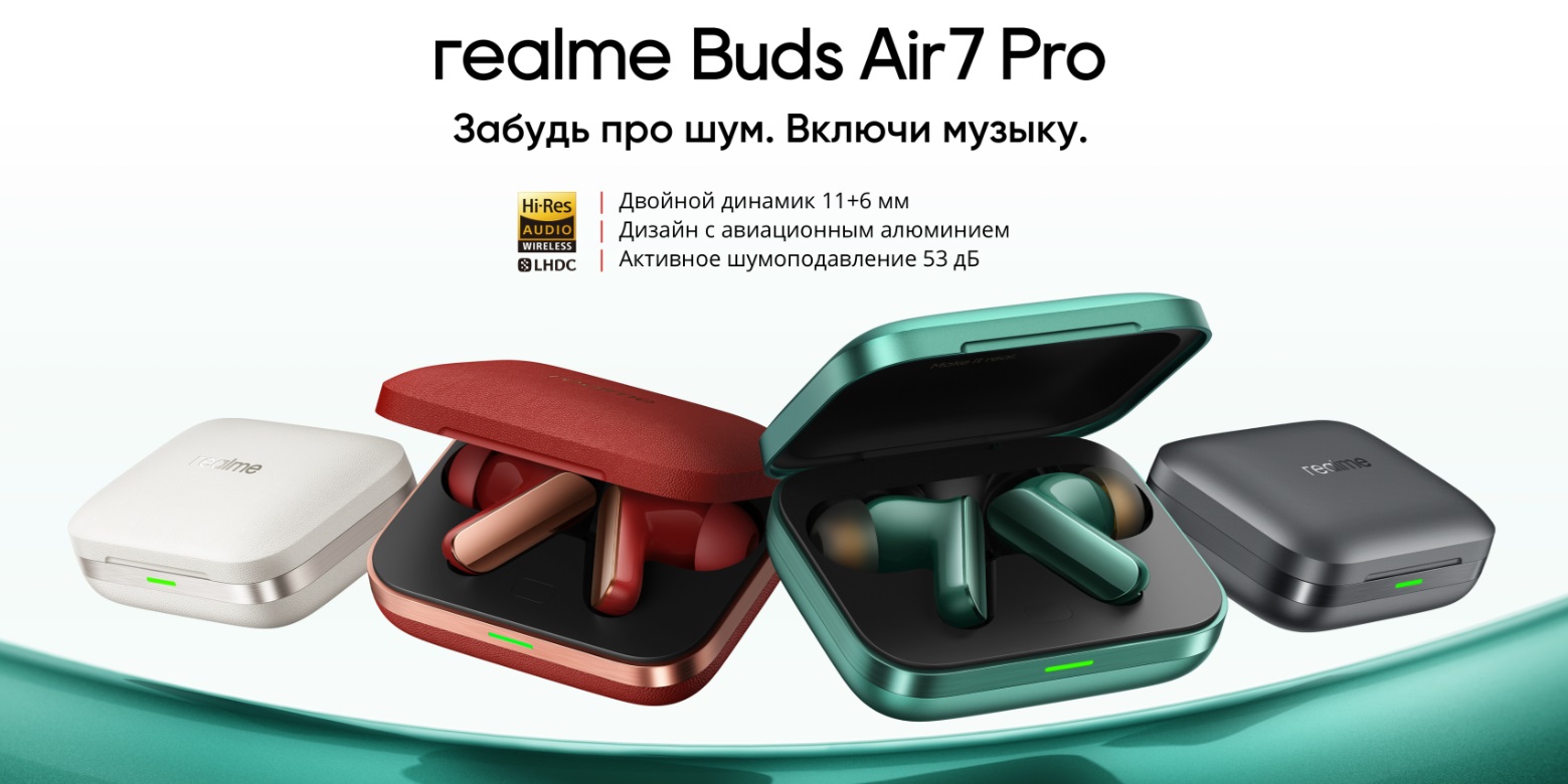 Беспроводные наушники Realme Buds Air 7 Pro (RMA2407)-описание-1 Беспроводные наушники Realme Buds Air 7 Pro