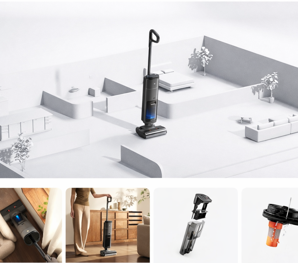 Беспроводной моющий пылесос Xiaomi Mijia Wireless Floor Scrubber 3 Max (D301)