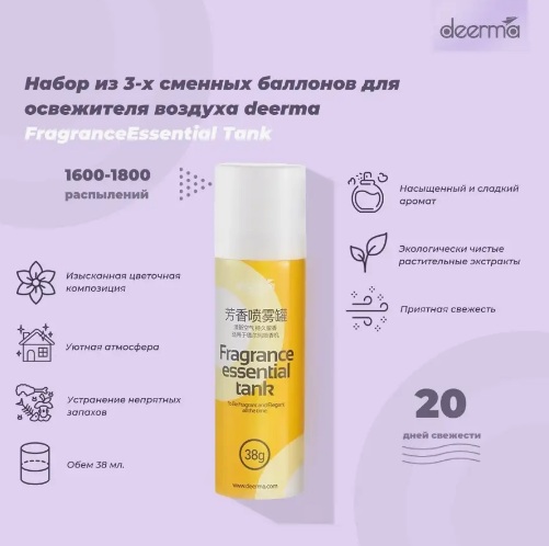 Картридж для освежителя воздуха Deerma Automatic Aerosol Dispenser Fragrance (DEM-HC666)
