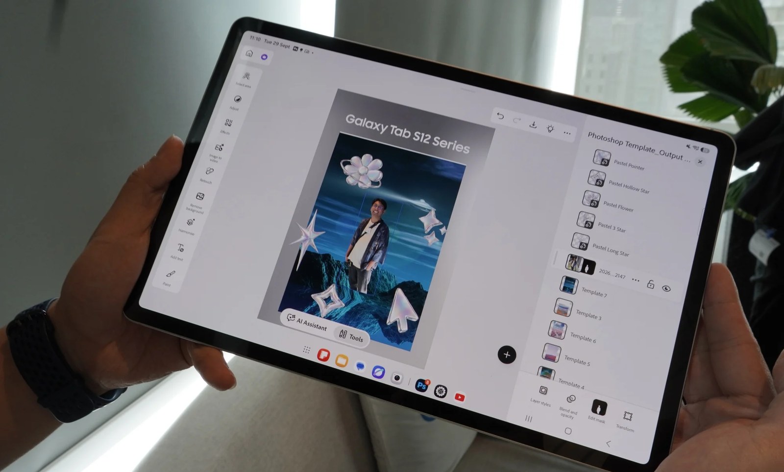 Adobe Photoshop на планшете серии Galaxy Tab S12 Adobe Photoshop на планшете серии Galaxy Tab S12