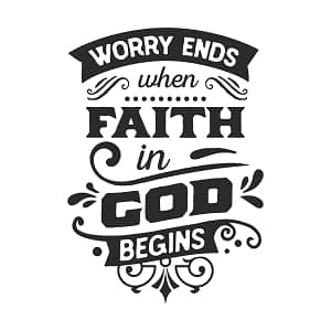 принт с надписью Worry ends