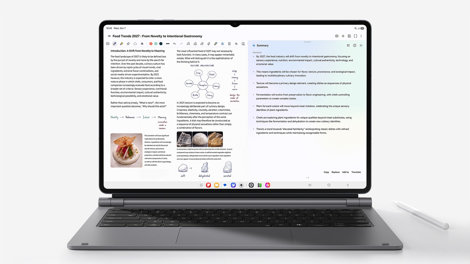 Galaxy Tab S12 Ultra с клавиатурной обложкой в роли ноутбука Galaxy Tab S12 Ultra с клавиатурной обложкой в роли ноутбука