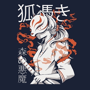 Принт Kitsune