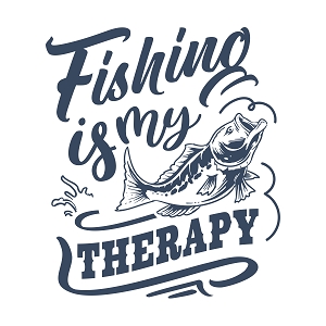 принт Fishing is my therapy