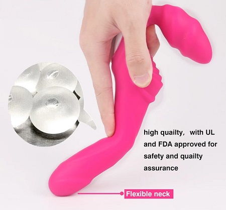 Безремневой двусторонний G-spot Strapon HWOK, эластичный