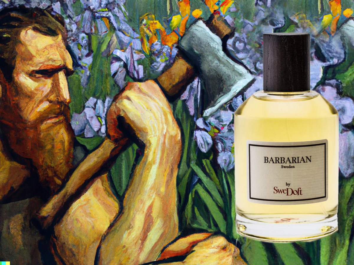 Barbarian by SweDoft&nbsp;&mdash; парфюмерная вода для мужчин.  Яркий, бунтарский, эффектный аромат. Изображение сгенерировано с помощью ИИ DALL-E от OpenAI