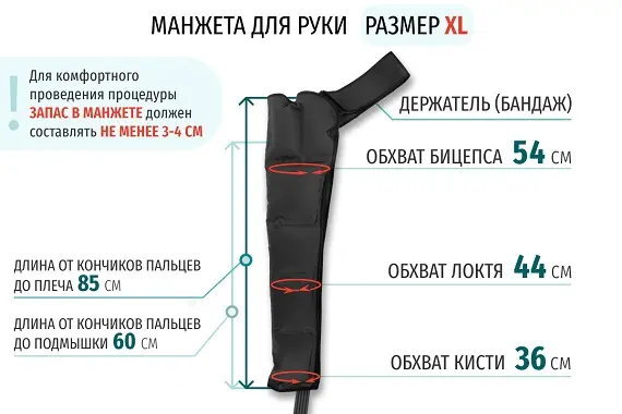Размеры манжеты для руки