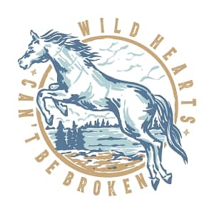 принт с лошадью Wild hearts