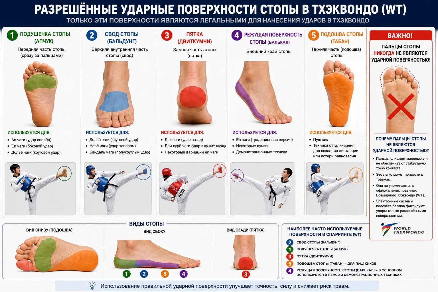 Разрешенные поверхности для ударов электроники Waychamp, Daedo, KPNP в тхэквондо.jpg